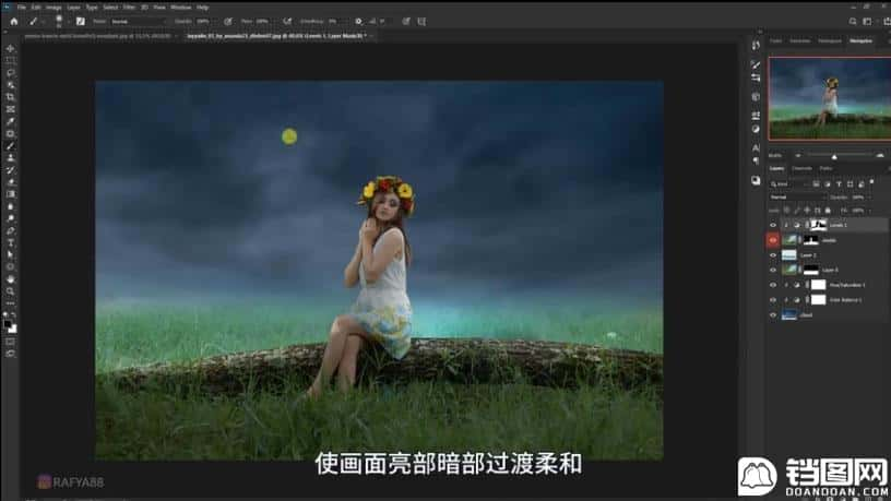 Photoshop合成梦幻仙境场景的精灵仙子