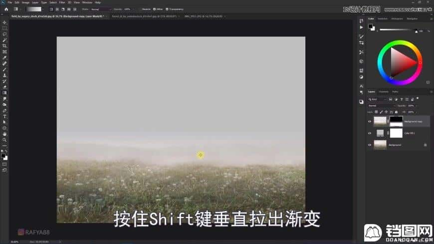 Photoshop创意合成森林中的新娘和鸟笼