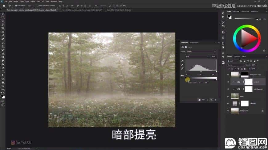 Photoshop创意合成森林中的新娘和鸟笼