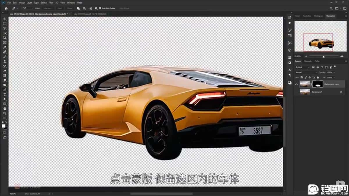 Photoshop合成闪电下的超级跑车