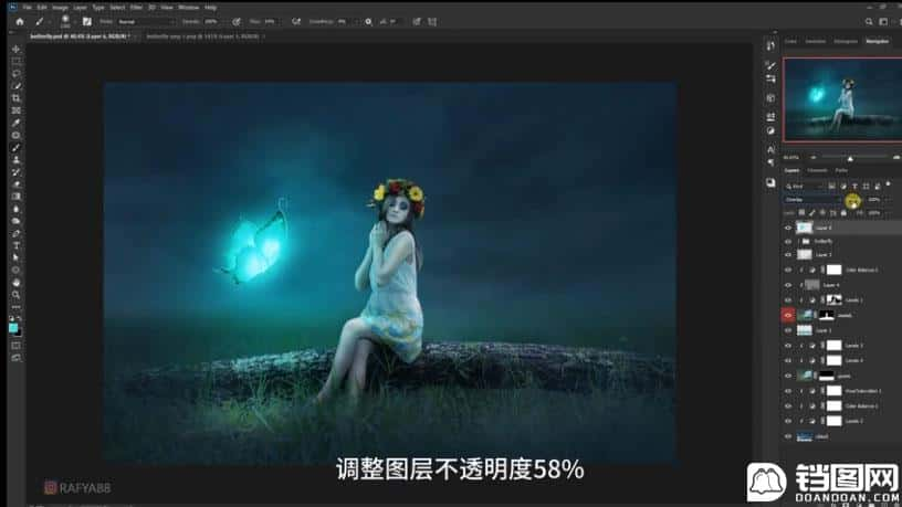 Photoshop合成梦幻仙境场景的精灵仙子